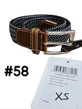 USG Women's Belt - Breezy Black/white Stretch Belt 70cm